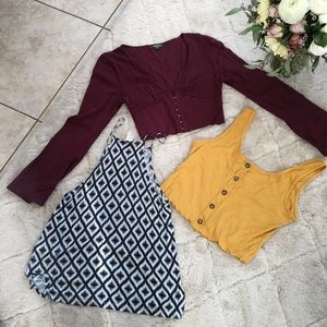 Bundle of 3 crop tops